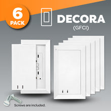 Load image into Gallery viewer, 6 Pack Sliding and Locking Outlet Cover (White) - Decora GFCI
