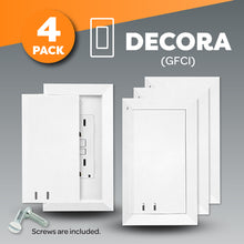 Load image into Gallery viewer, 4 Pack Sliding and Locking Outlet Cover (White) - Decora GFCI
